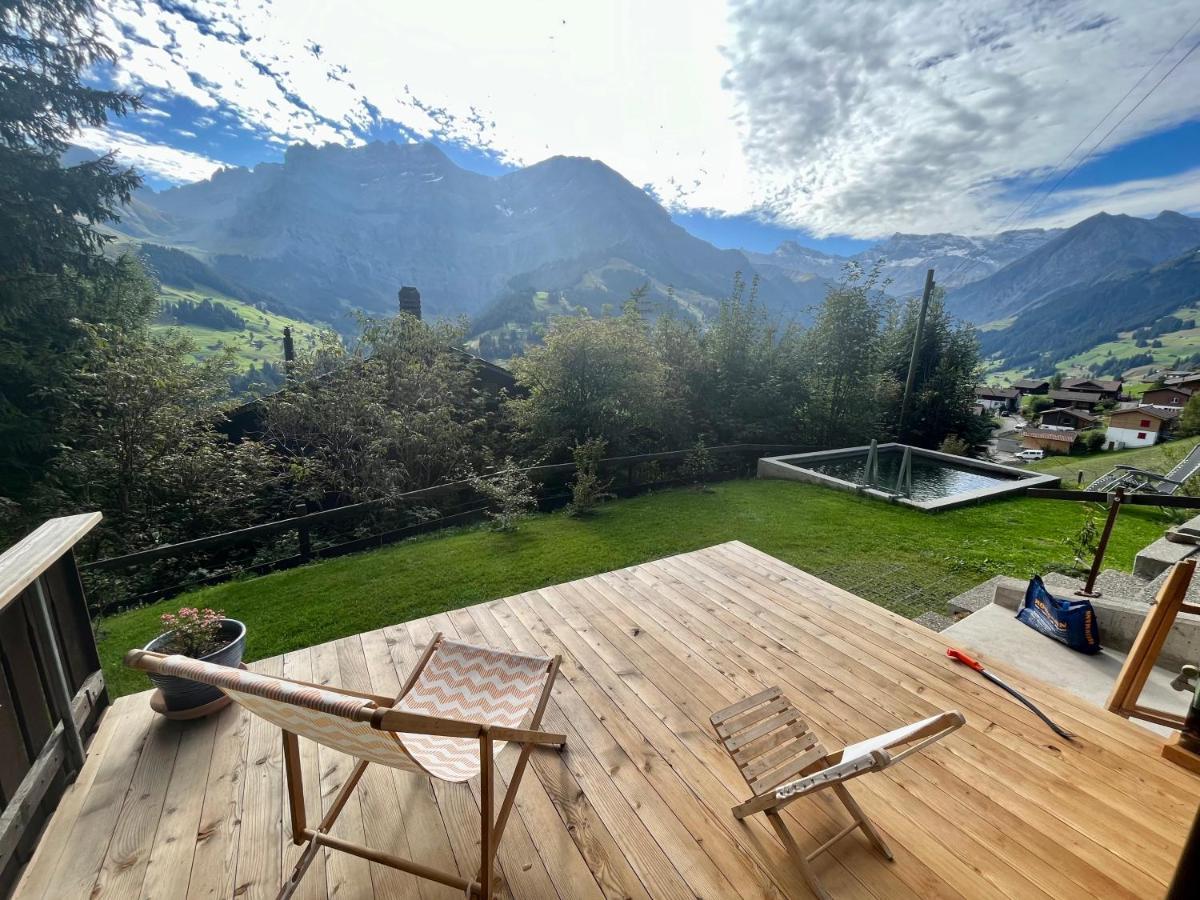 Chalet Sonnenheim, Wohnung Mit Panoramafenster อาเดลโบเดิน ภายนอก รูปภาพ